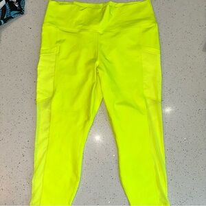 Fabletics Demi Lovato Neon Yellow Leggings